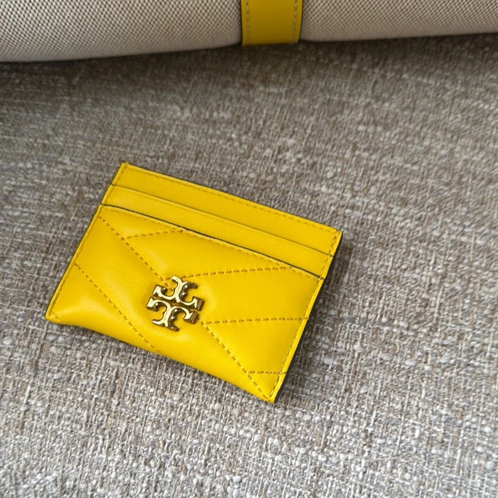 Tory Burch Yellow Trim Canvas Tote